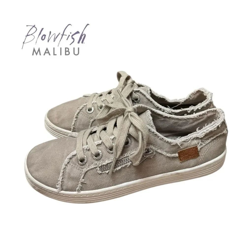 Blowfish Malibu Foxie Women's Lace Distressed Zipper Sneakers 7